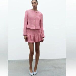 New - Zara tweed skort suit (blazer S + skirt XS)